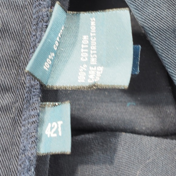 Polo Ralph Lauren Chino Shorts Mens 42T Navy Blue Pleated Front Cotton Casual - Picture 4 of 10